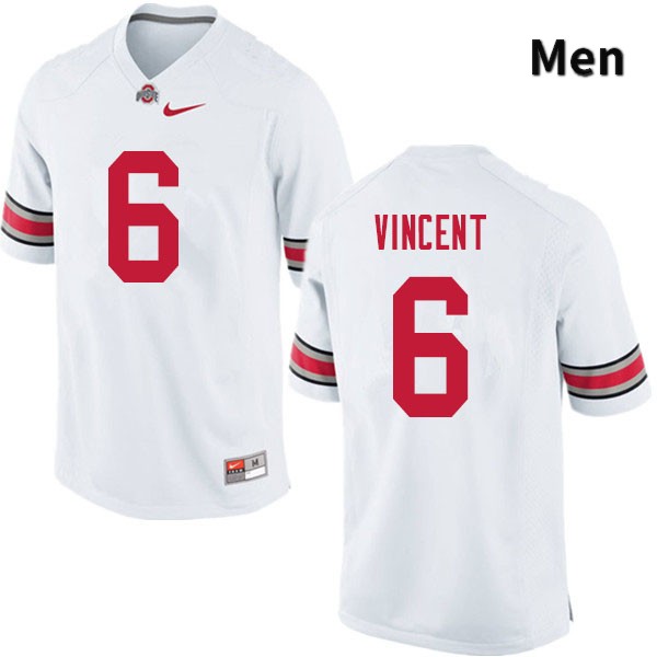 Men's Ohio State Buckeyes #6 Taron Vincent White Authentic College Stitched Football Jersey 23SR046PW